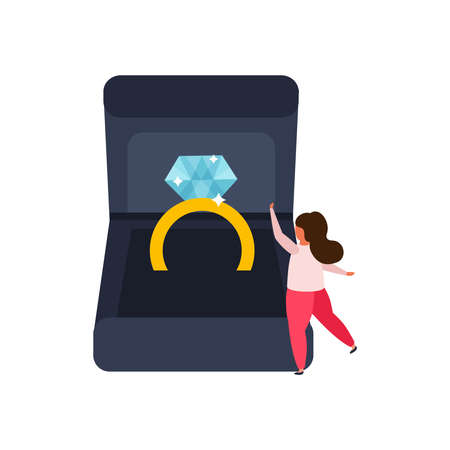 Flat Jewelry Iconのイラスト素材