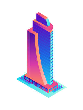 Skyscraper Isometric Illustrationのイラスト素材