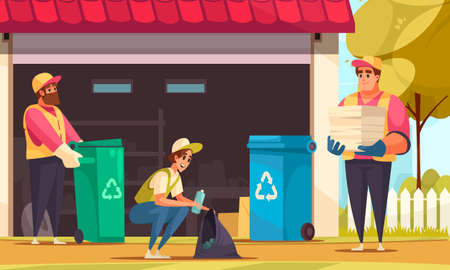 Garbage Cartoon Illustrationのイラスト素材