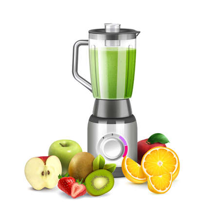Blender Smoothie Realistic Compositionのイラスト素材