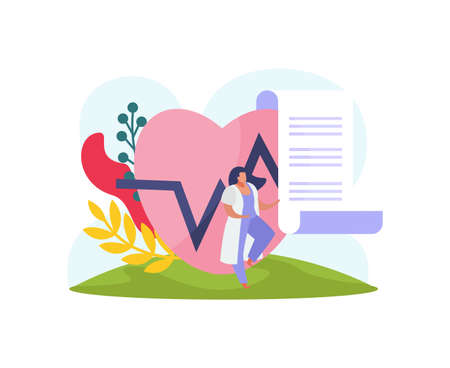 Flat Health Insurance Compositionのイラスト素材