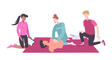First Aid Flat Illustrationのイラスト素材