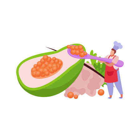Flat Professional Kitchen Iconのイラスト素材