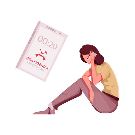 Upset Woman Illustrationのイラスト素材