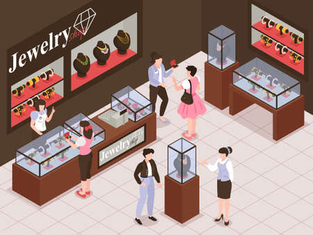 Jewelry Shop Illustrationのイラスト素材