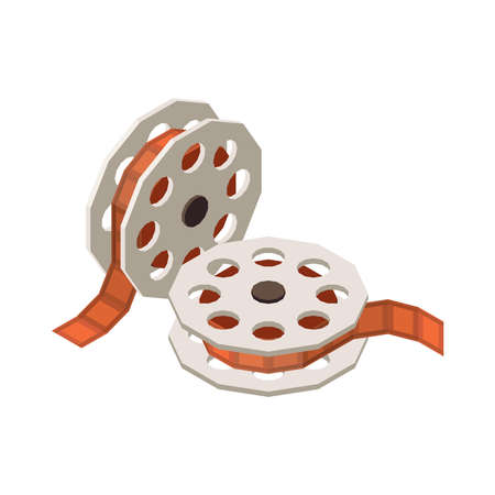 Isometric Film Reelsのイラスト素材