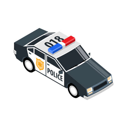 Police Car Illustrationのイラスト素材