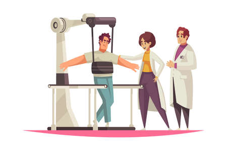 Physiotherapy Cartoon Compositionのイラスト素材