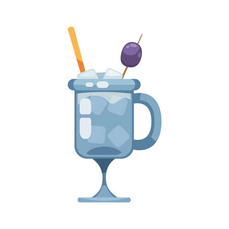 Cocktail Cartoon Illustrationのイラスト素材