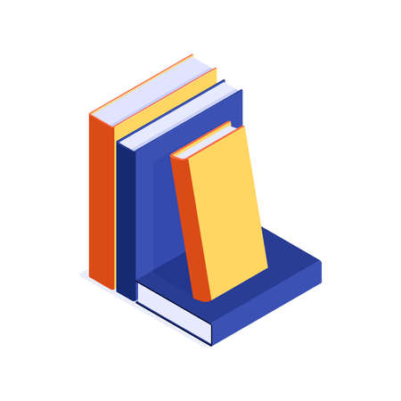 Books Isometric Iconのイラスト素材