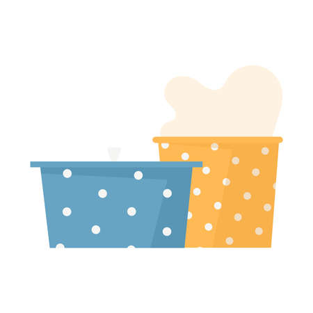 Saucepan Flat Iconのイラスト素材