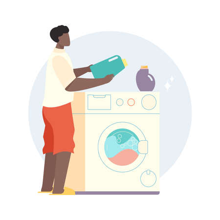 Laundry Flat Compositionのイラスト素材