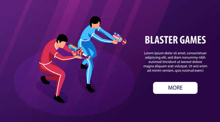 Blaster Games Horizontal Bannerのイラスト素材