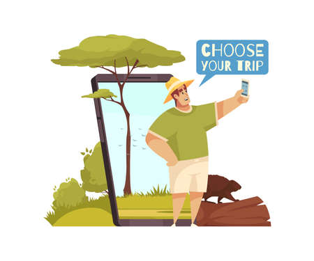 Travel Booking Compositionのイラスト素材