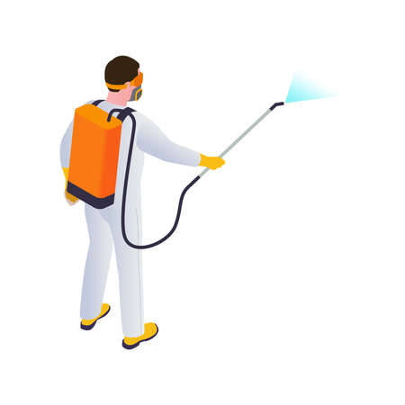 Disinfection Isometric Iconのイラスト素材