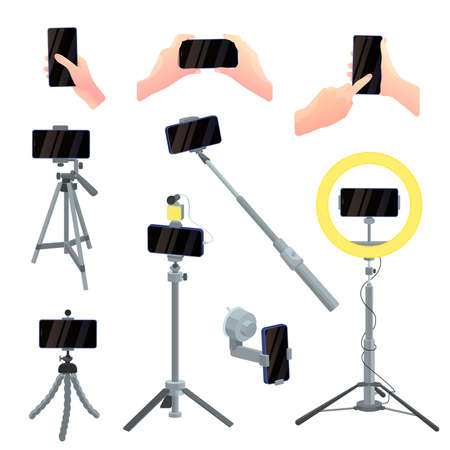 Video Blogging Equipment Setのイラスト素材