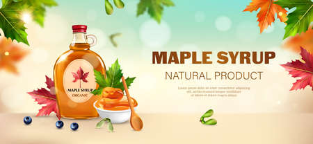 Maple Syrup Posterのイラスト素材