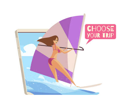 Travel Booking Compositionのイラスト素材