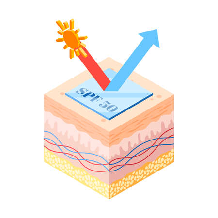 Suncreen Isometric Iconのイラスト素材