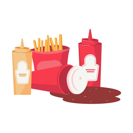 Junk Food Composition illustrationのイラスト素材