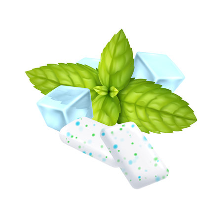 Realistic Chewing Gum illustrationのイラスト素材