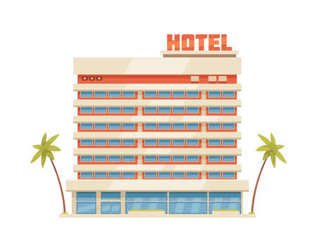 Hotel Building  illustrationのイラスト素材