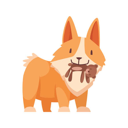 Cartoon Puppy Illustrationのイラスト素材