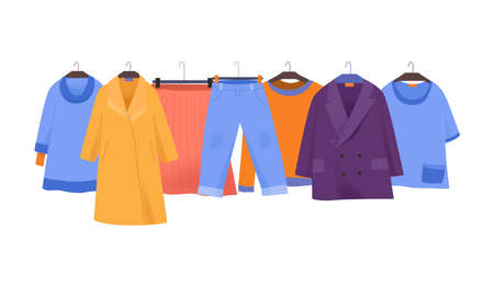 Different Clothes in  Store  illustrationのイラスト素材
