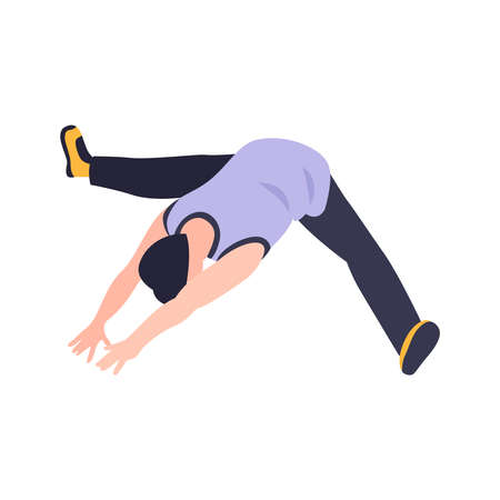Man Stretching  illustrationのイラスト素材