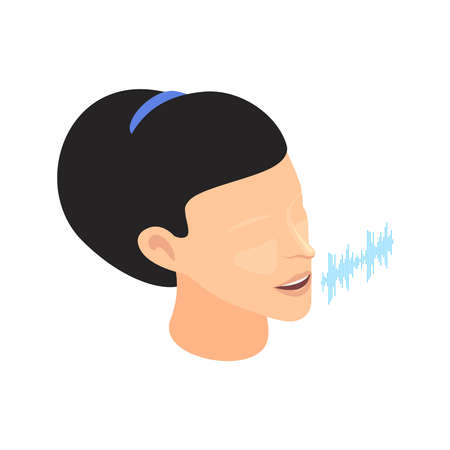 Isometric Voice Assistant Conceptのイラスト素材
