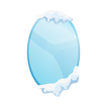 Realistic Snow Frame Iconのイラスト素材