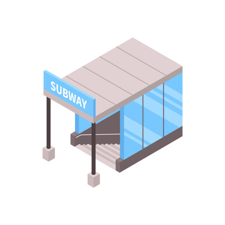 Subway Isometric  illustrationのイラスト素材
