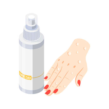 Isometric Suncream Iconのイラスト素材
