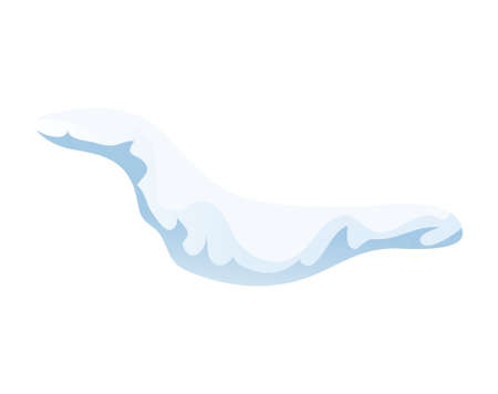 Snowdrift Realistic Icon illustrationのイラスト素材