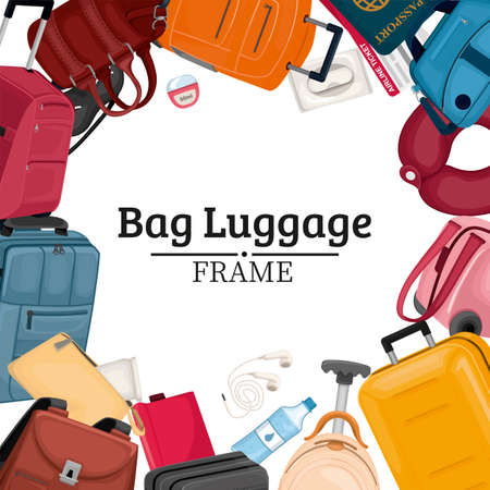 Bag Luggage Frame Backgroundのイラスト素材