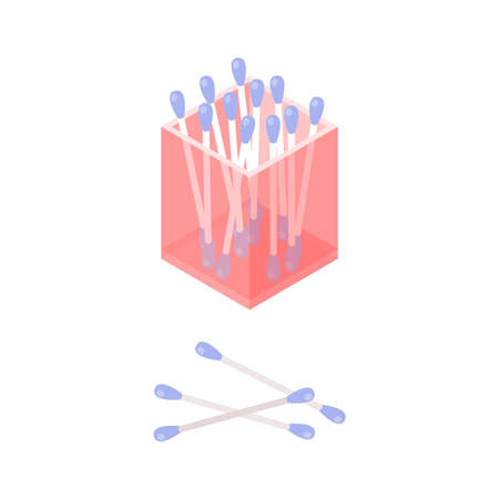Cotton Swabs  illustrationのイラスト素材