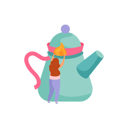 Flat Teapot Iconのイラスト素材