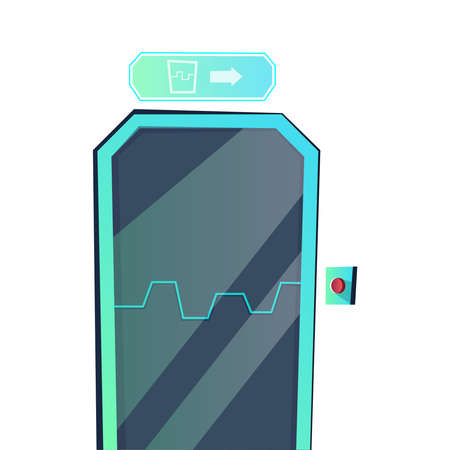 Spaceship Door Illustrationのイラスト素材