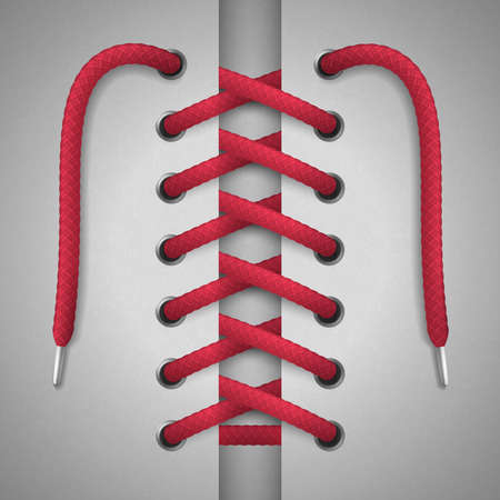 Shoelaces Realistic Detailのイラスト素材