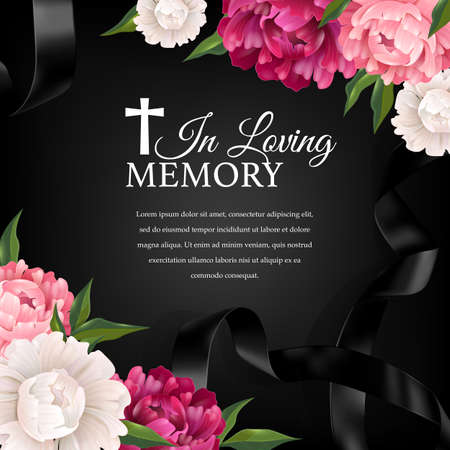 Loving Memory Condolence Backgroundのイラスト素材