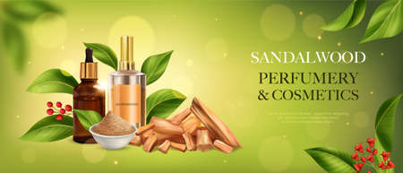 Realistic Sandalwood Posterのイラスト素材