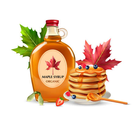 Maple Syrup Illustrationのイラスト素材