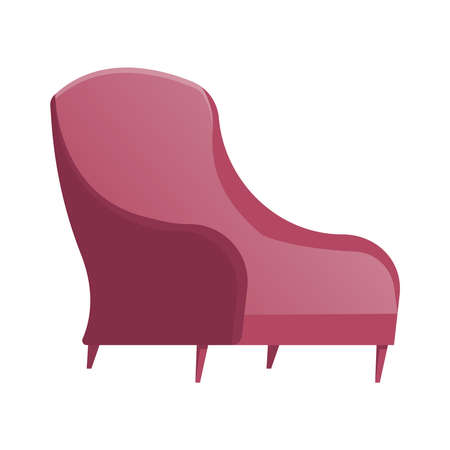 Flat Armchair Illustrationのイラスト素材