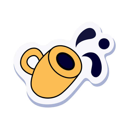 Coffee Cup Stickerのイラスト素材