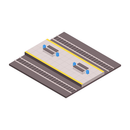 Subway Platform Iconのイラスト素材
