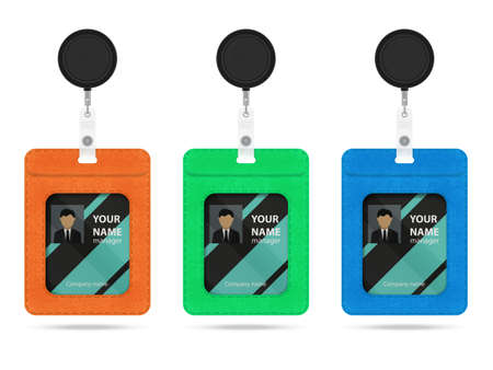Realistic Badge Cards Setのイラスト素材
