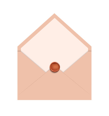 Wedding Letter Envelope Compositionのイラスト素材