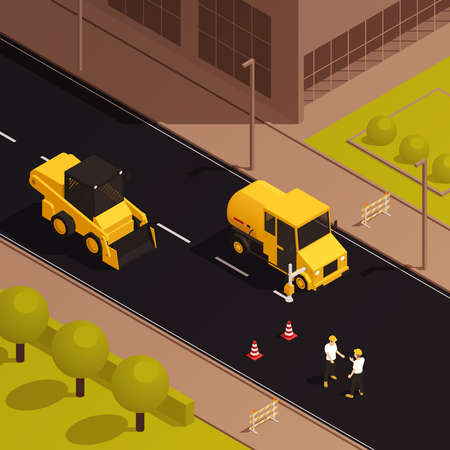 Street Road Construction Composition