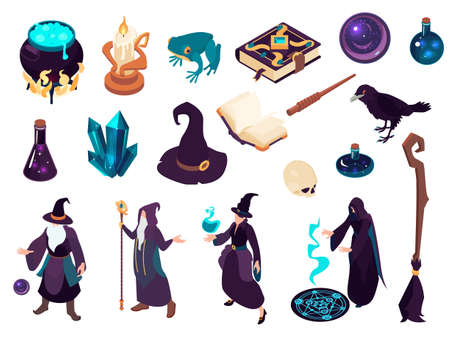 Magic Isometric Setのイラスト素材