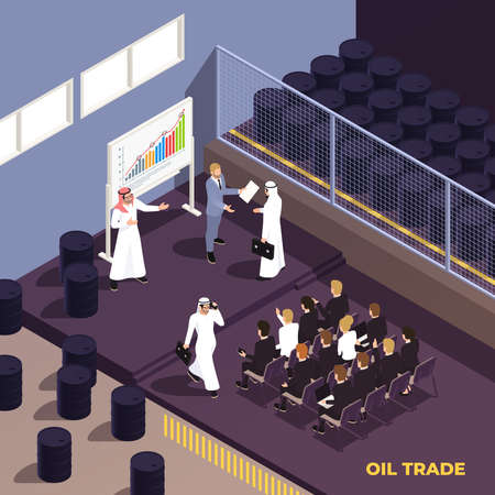 Muslims Oil Trade Compositionのイラスト素材